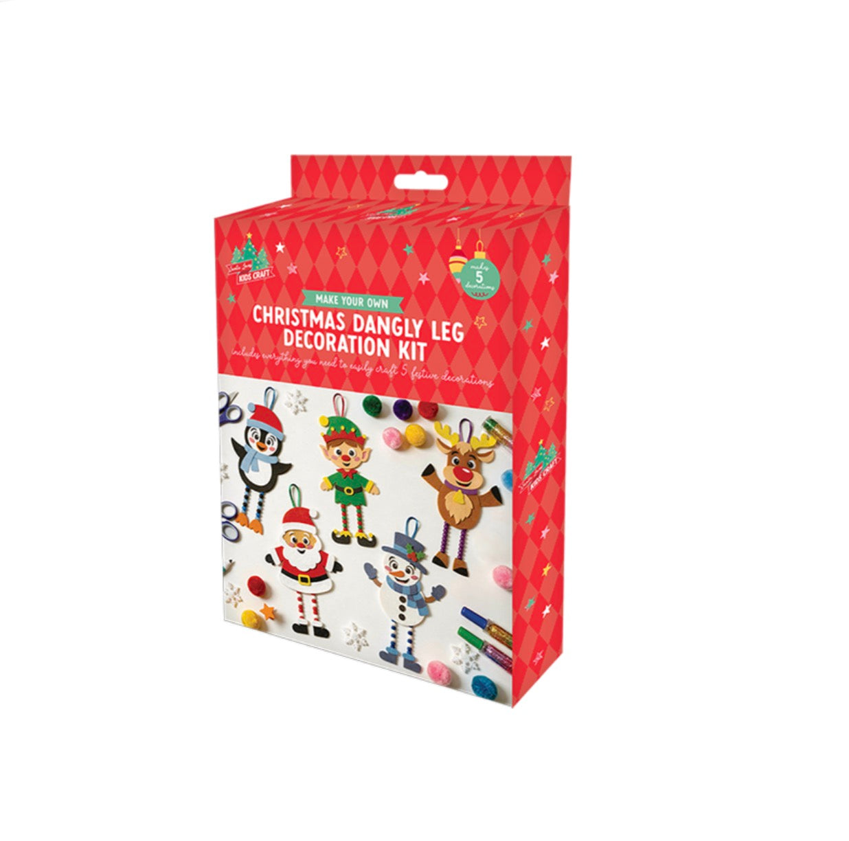 Make your own dangly leg Christmas decorations 5 pack