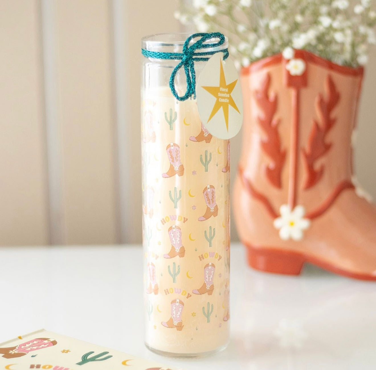 Tube candle - howdy cowboy