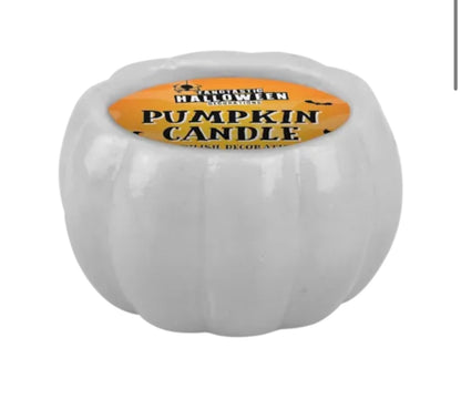 Halloween pumpkin candle