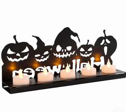Halloween shadow candle holder