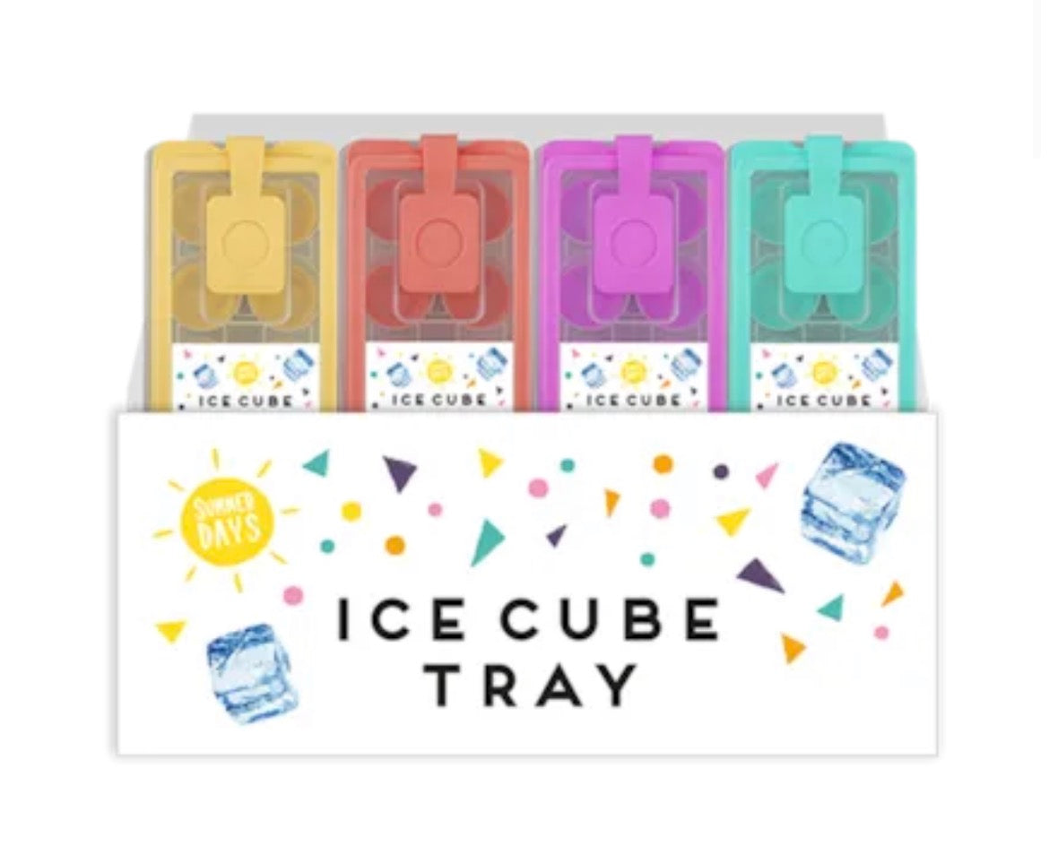 Ice cube tray with no-spill lid