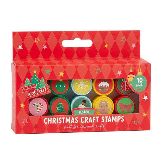 Christmas craft stamps 10 pack