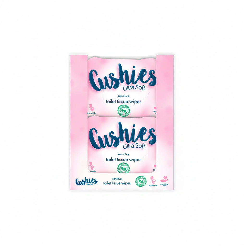 Cushies sensitive toilet wipes