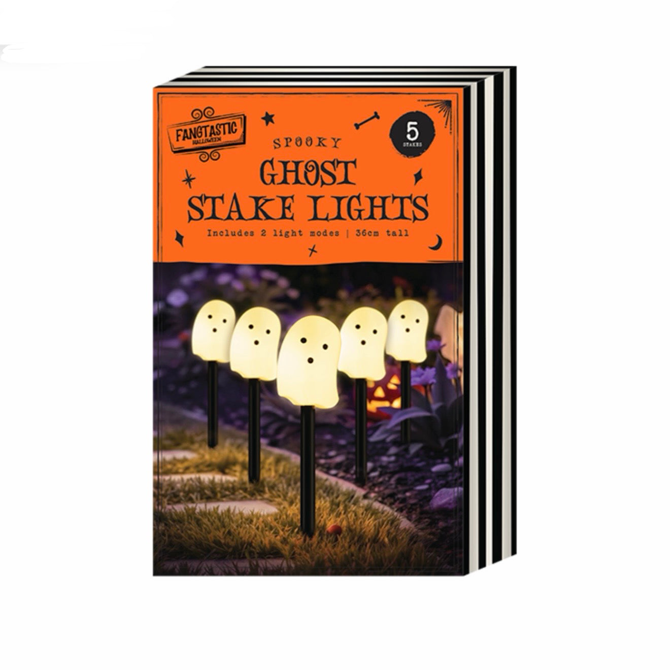 Halloween light up ghost stakes 5 pack