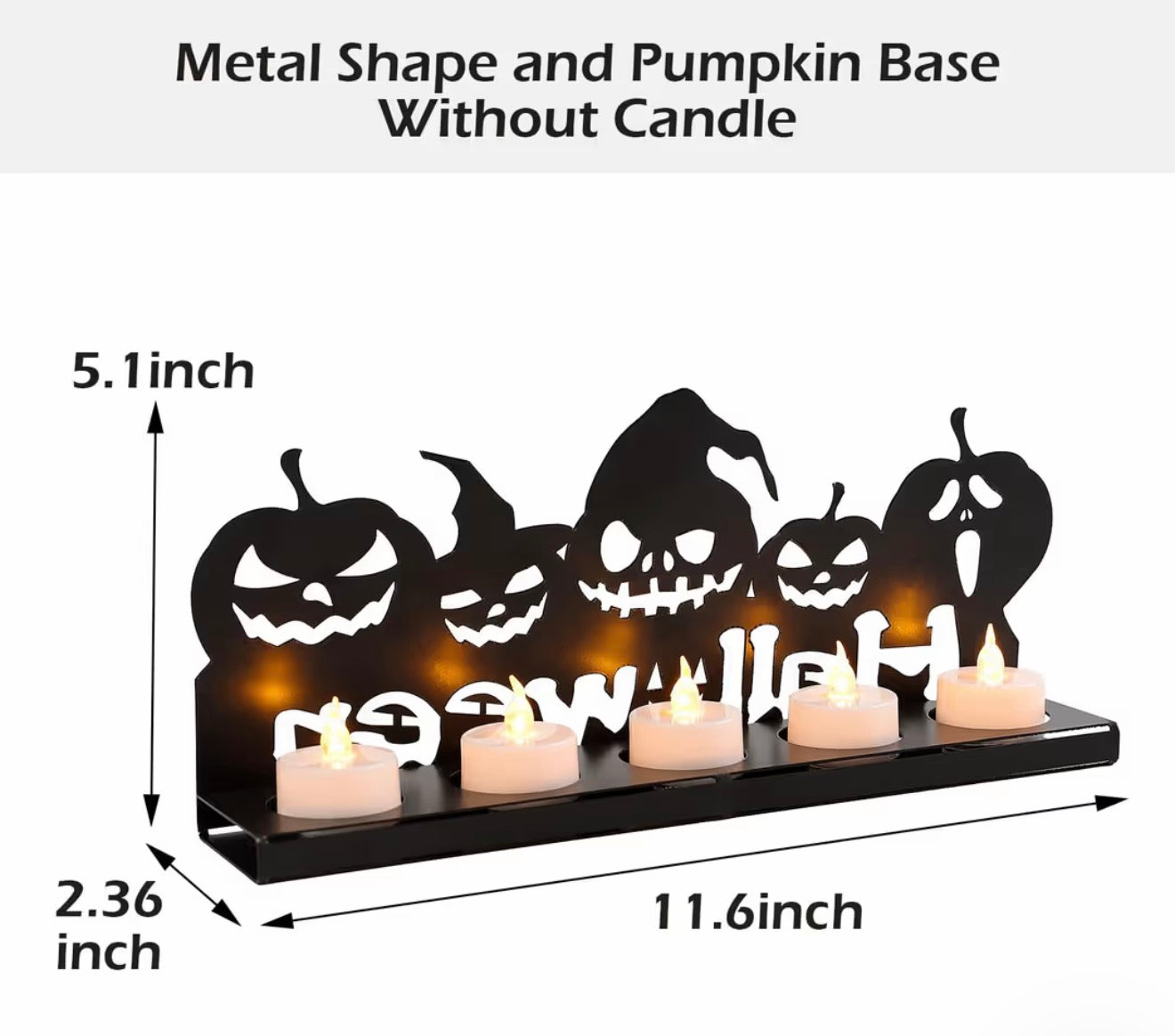 Halloween shadow candle holder