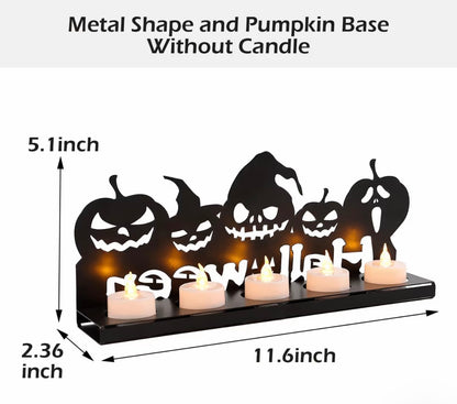 Halloween shadow candle holder