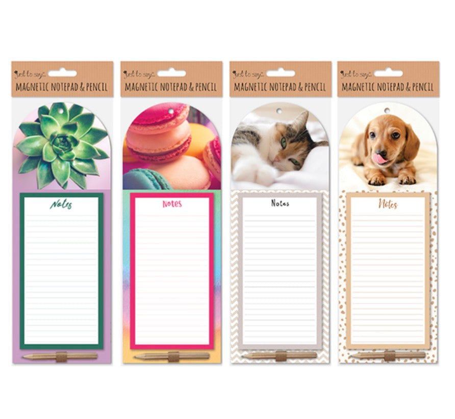 Magnetic notepad and pencil set