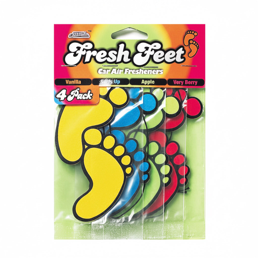 Fresh feet car air fresheners 4 pack
