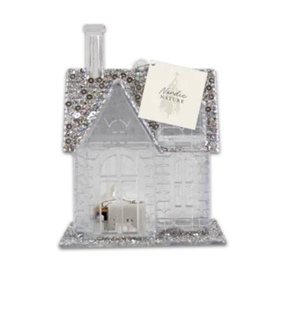 LED battery operated glitter house decoration
