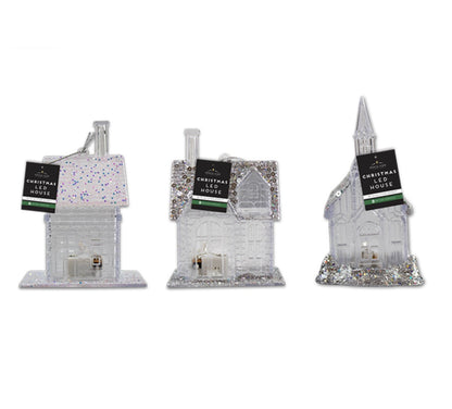 LED battery operated glitter house decoration
