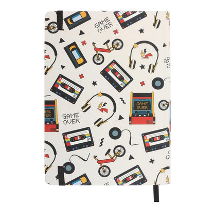 Retro 80s print A5 notebook