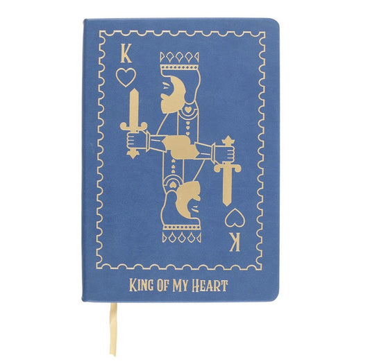 King of my heart playing card A5 notebook