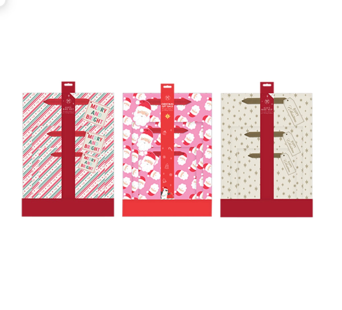Christmas gift bags 3 pack