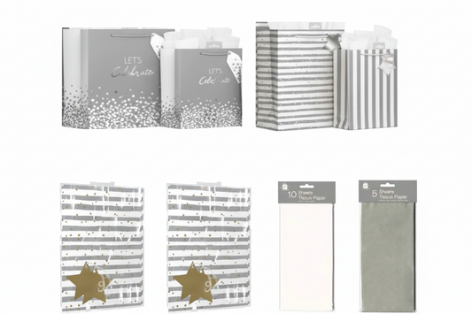 Mixed gift bag bundle - silver celebrations