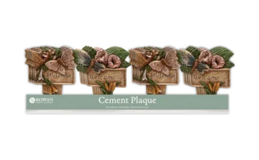 Cement garden welcome plaque 15cm