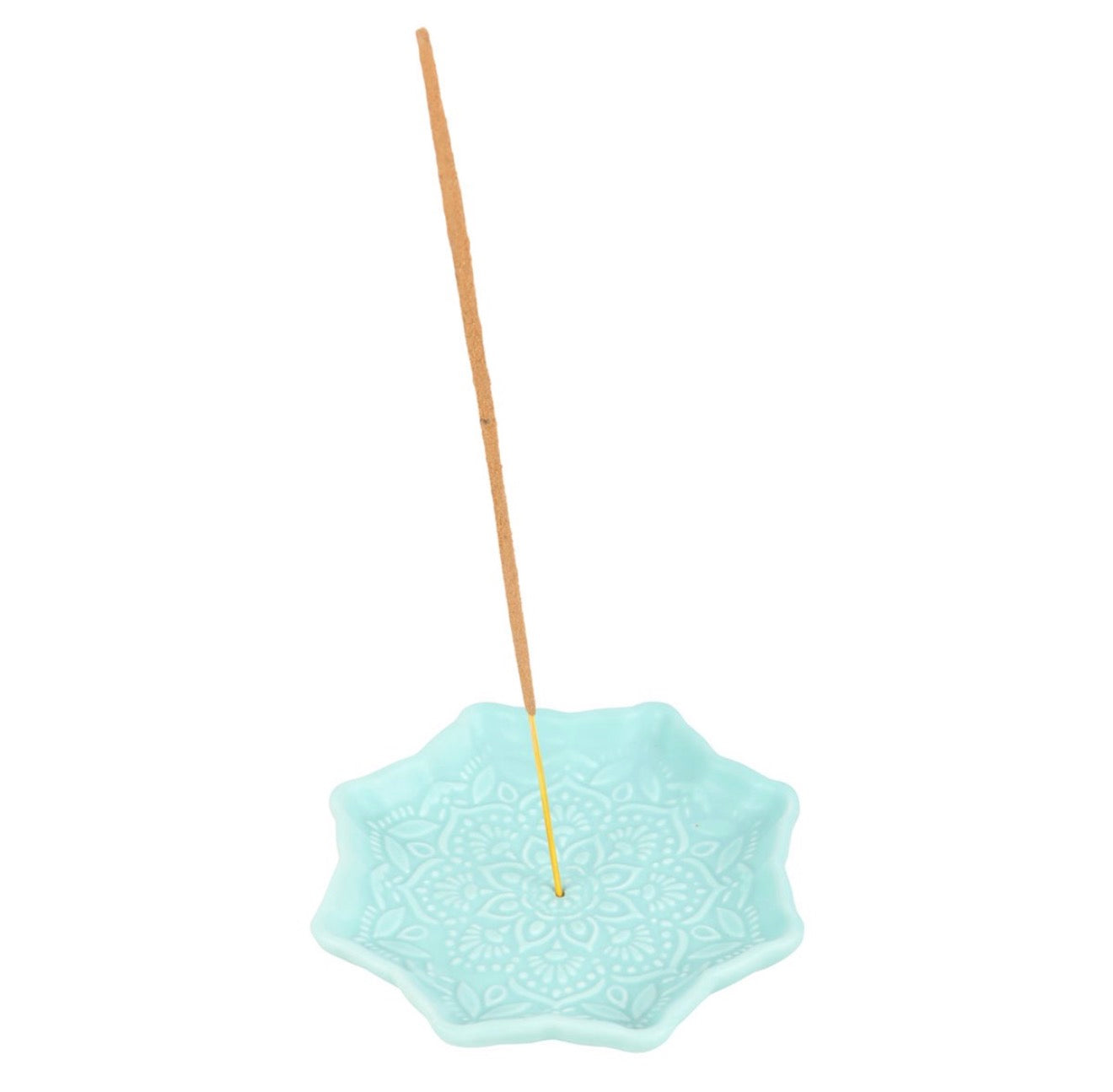 Blue mandala incense stick holder