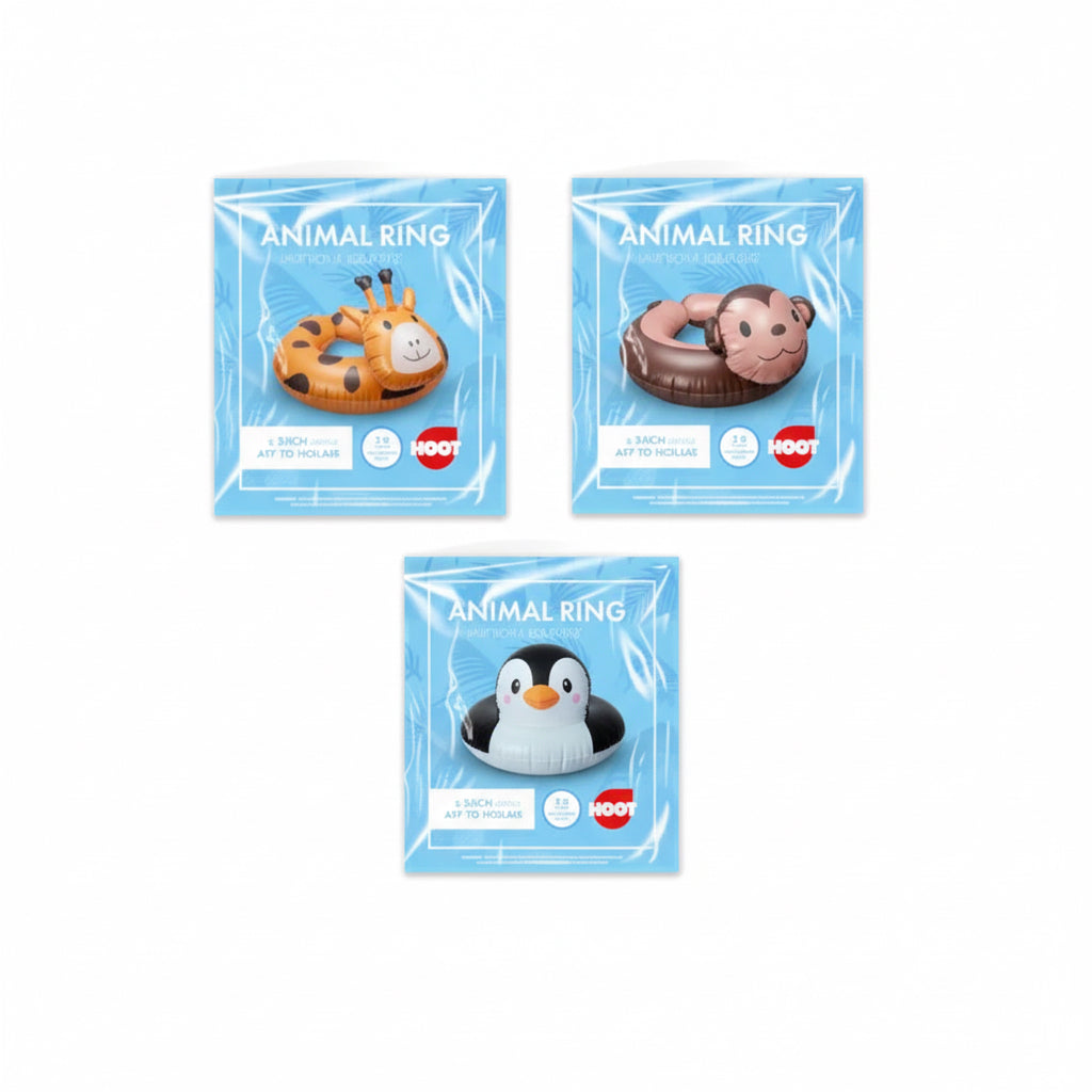 Kids inflatable animal swim ring
