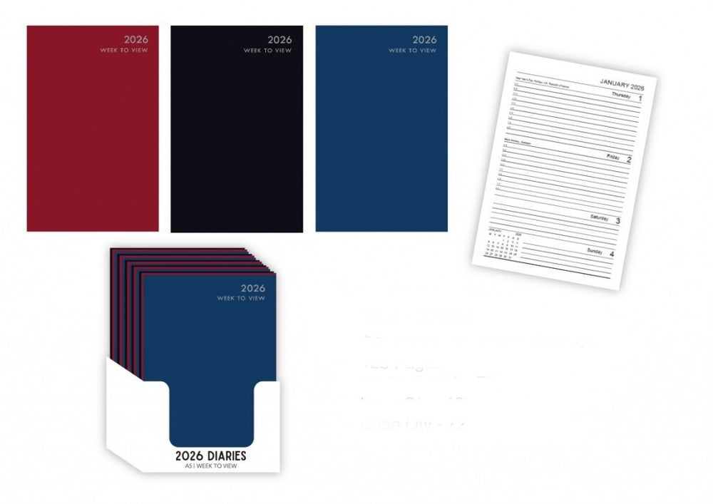 2026 diary - A5 week to view