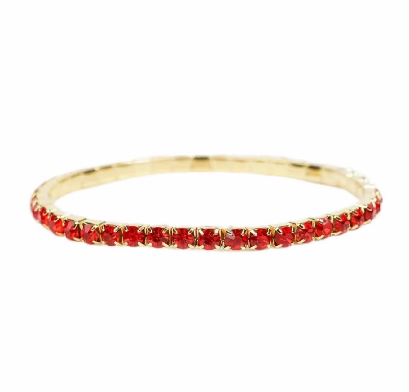 Rhinestone stretch bracelet.