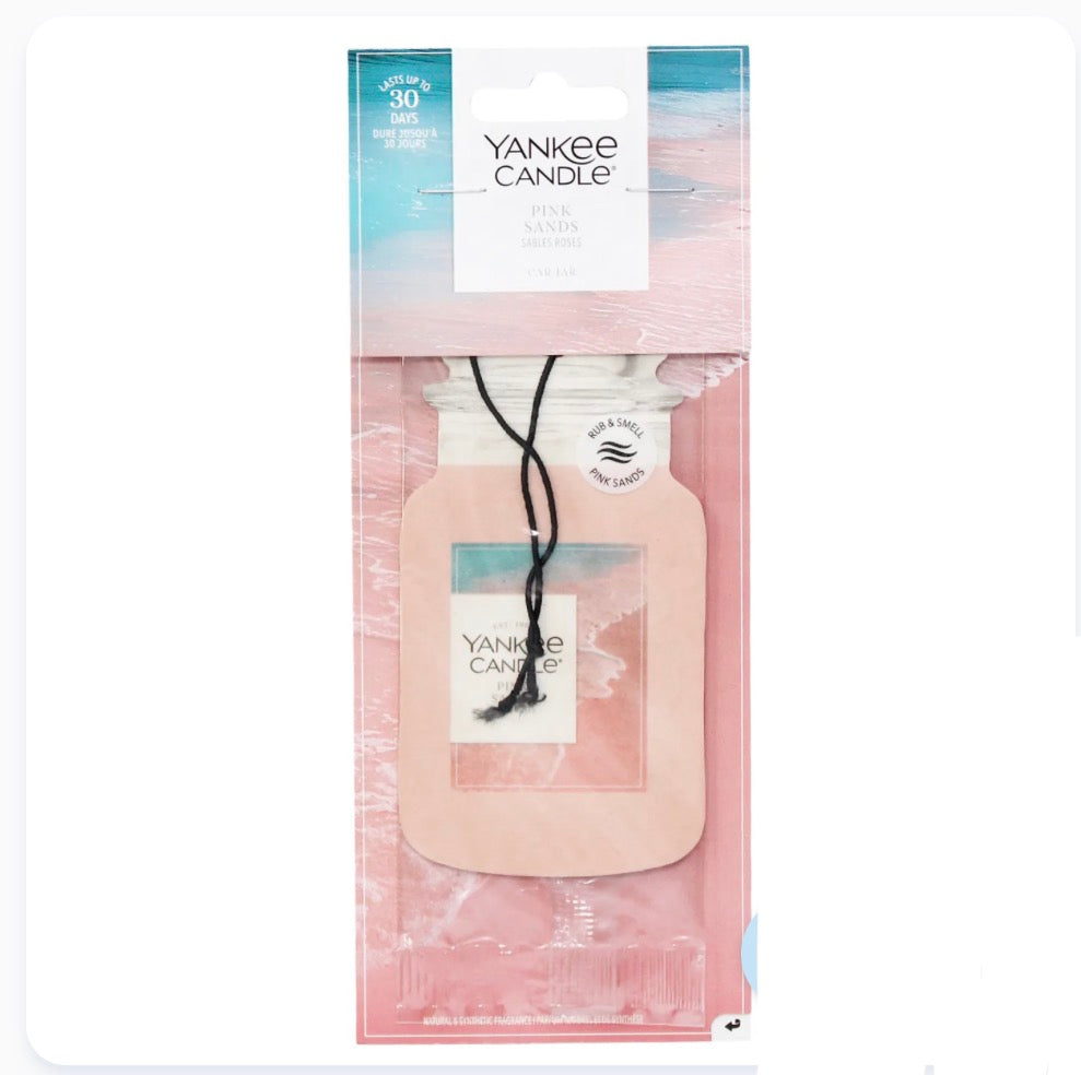 Yankee 2D car air freshener - pink sands