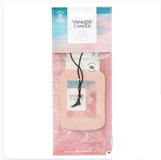 Yankee 2D car air freshener - pink sands