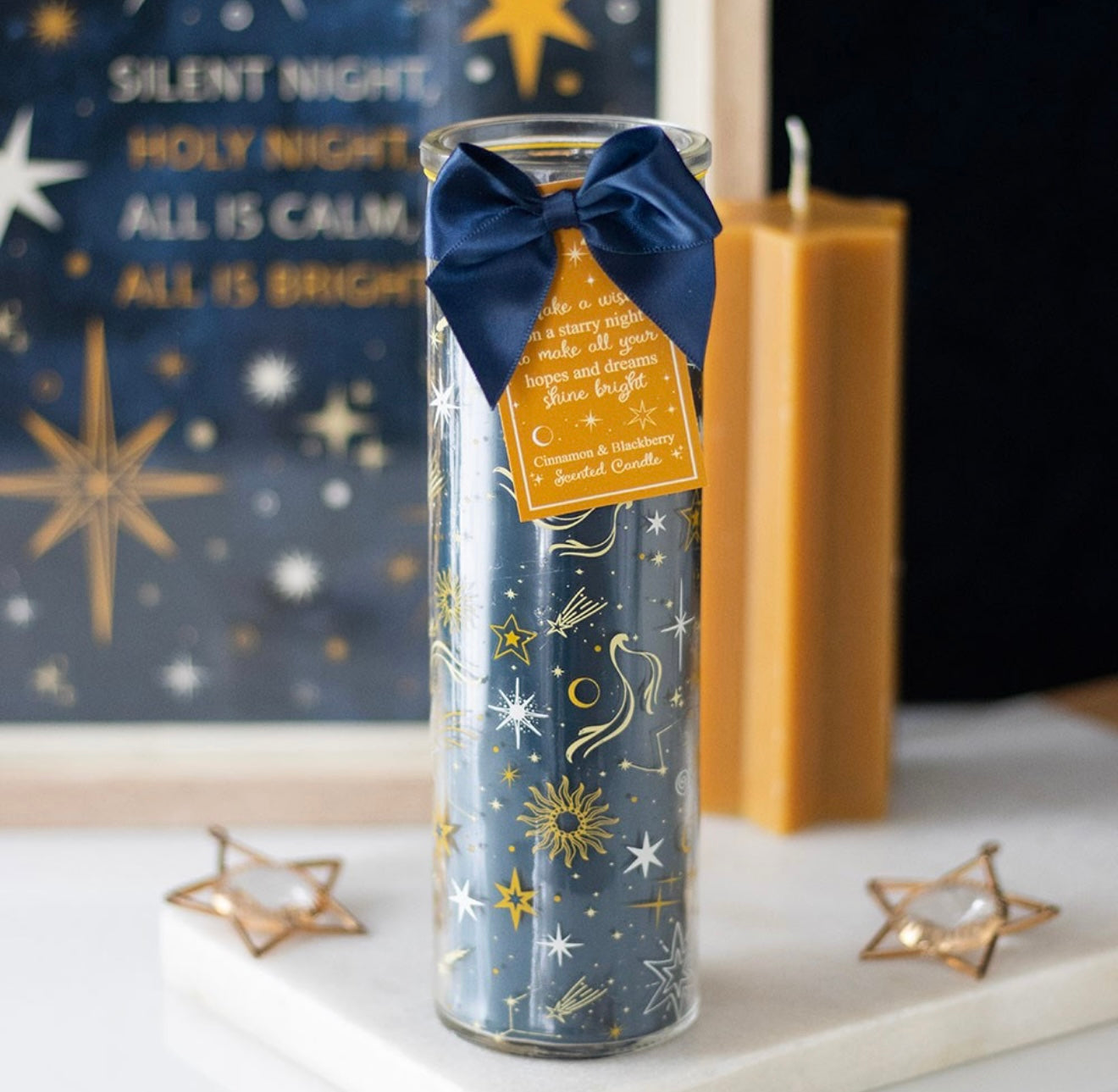 Tube candle - starry night