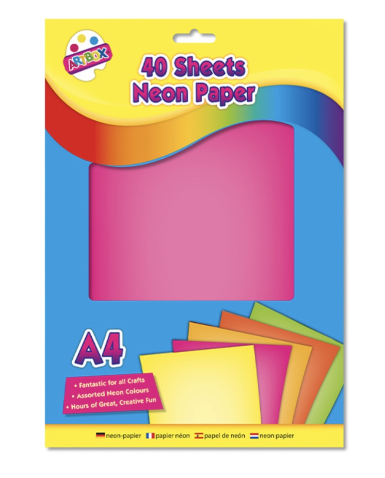 A4 neon paper 40 sheets