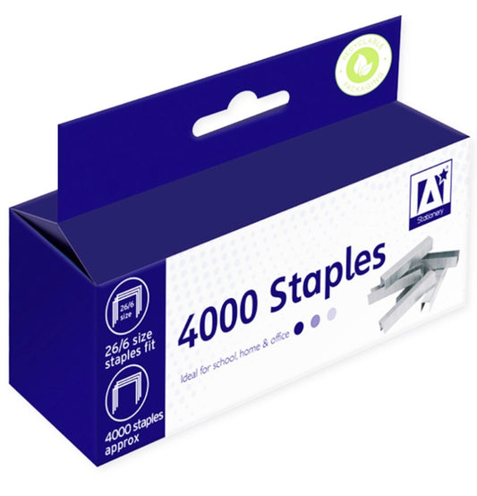 26/6 staples 4000 pack