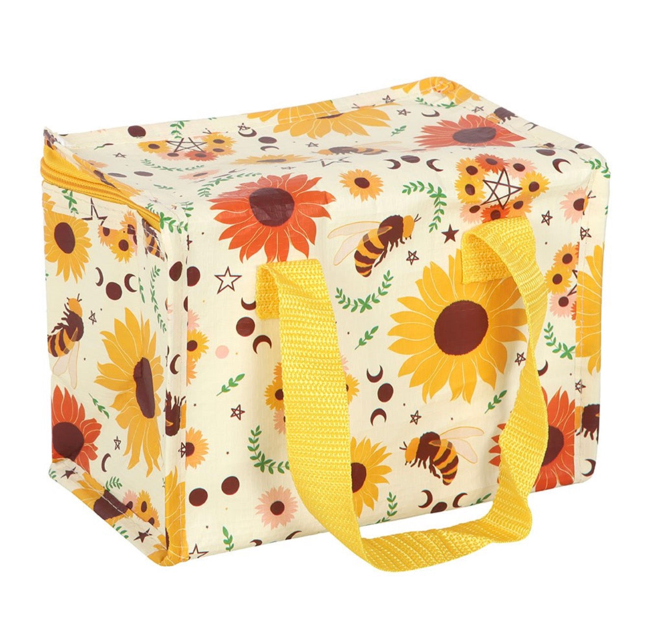 Bee radiant print lunch bag.