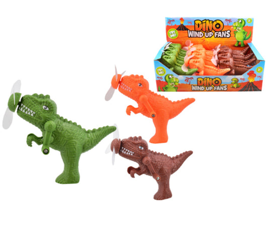 Dinosaur wind up fan