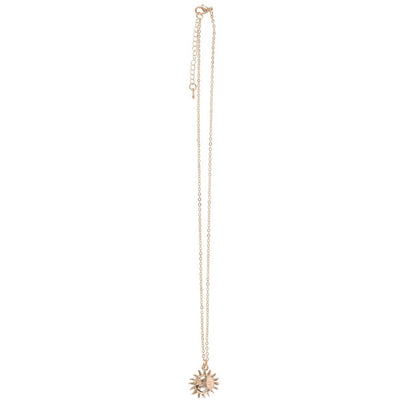 Sun necklace on birthday card