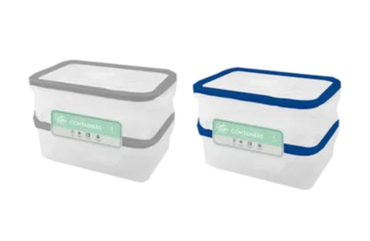 Clip lock containers 450ml 2 pack