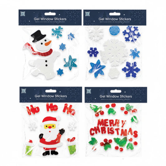 Christmas gel window stickers