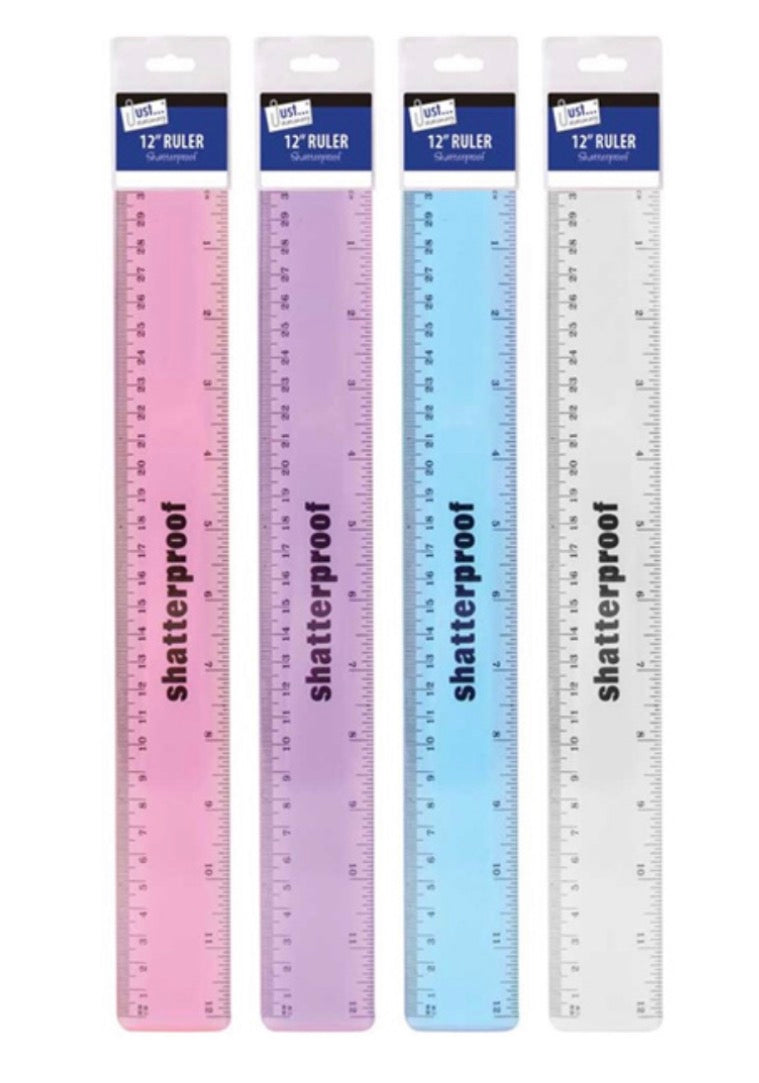 Metallic shatterproof ruler
