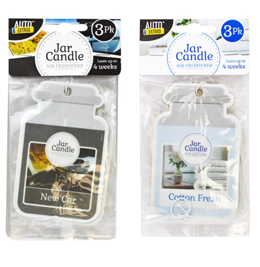 Candle jar air freshener 3 pack