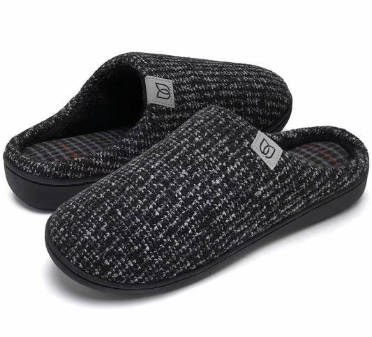 Ladies memory foam slippers with rubber sole - pink size 5/6