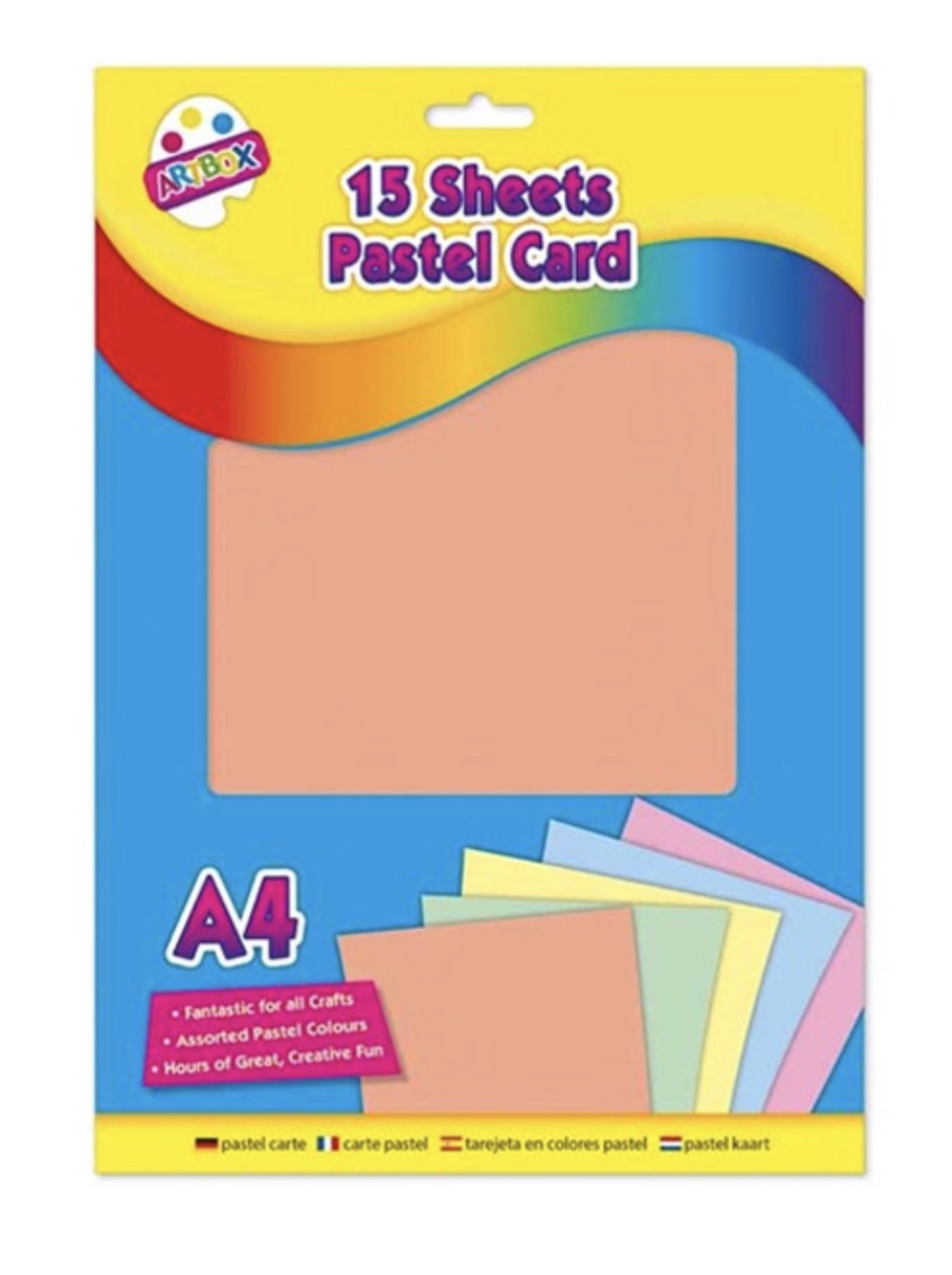 A4 pastel card 15 sheets