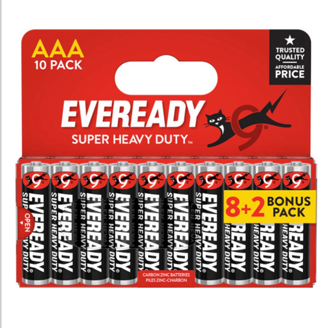 Eveready AAA batteries 10 pack