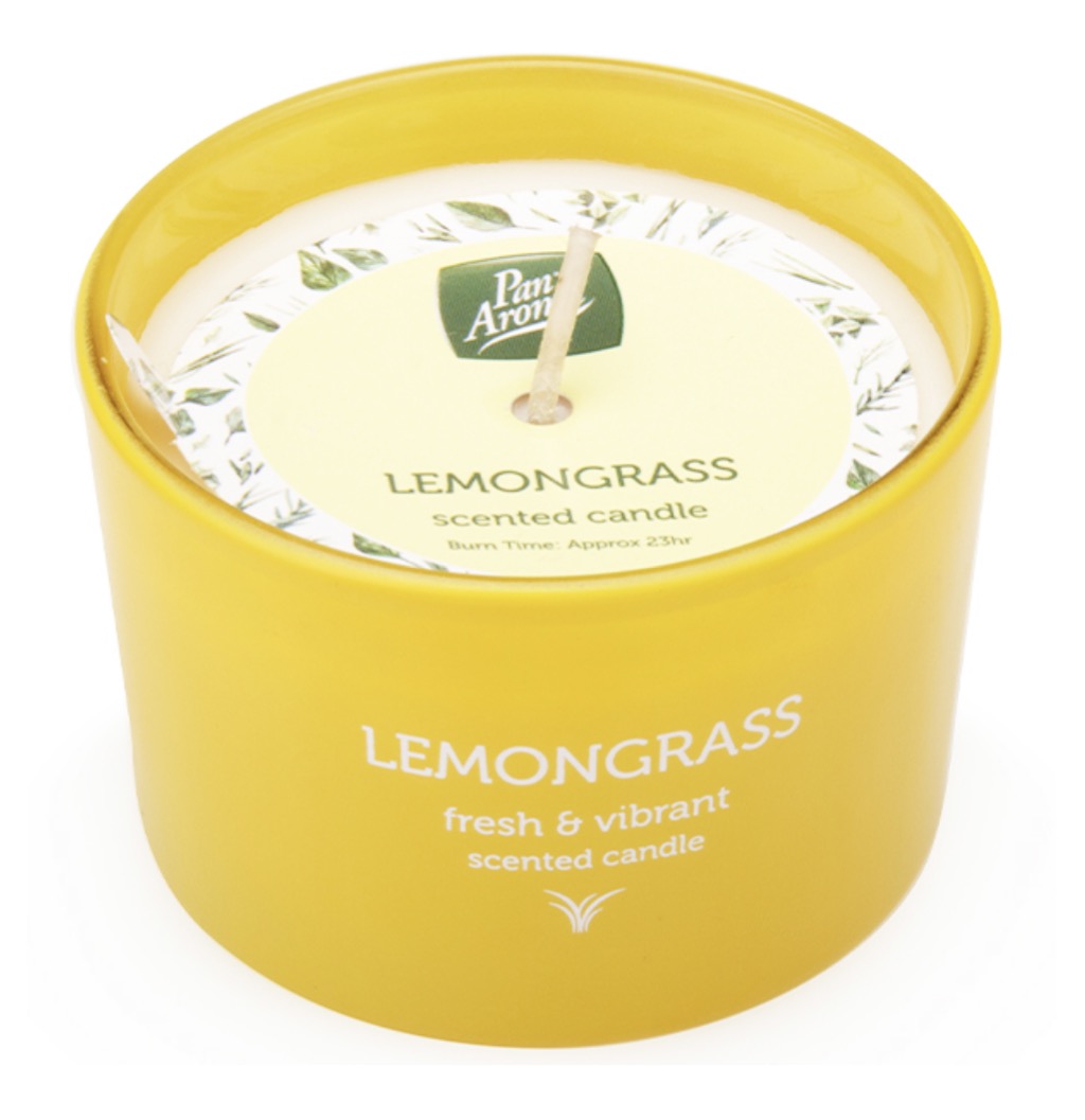 Coloured candle jar - lemongrass