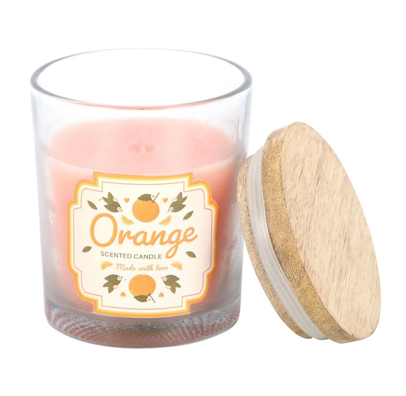 Orange scented candle