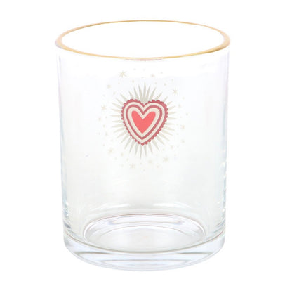 Scared heart drinking glass