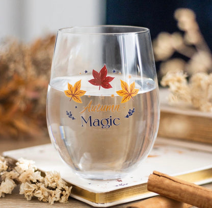 Autumn magic stemless glass