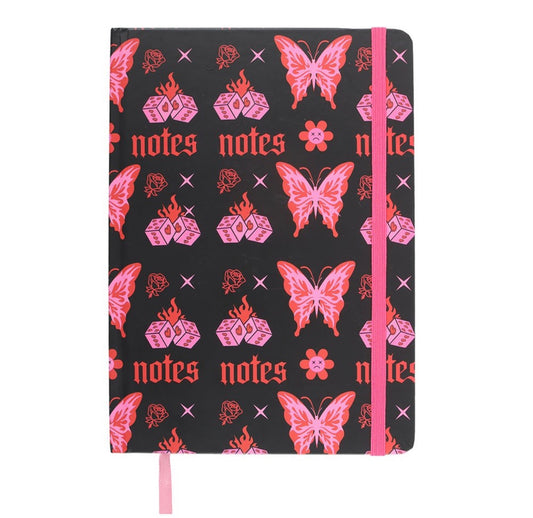 Flaming butterfly A5 notebook