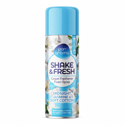 Shake and fresh carpet freshener foam spray - midnight jasmine & soft cotton
