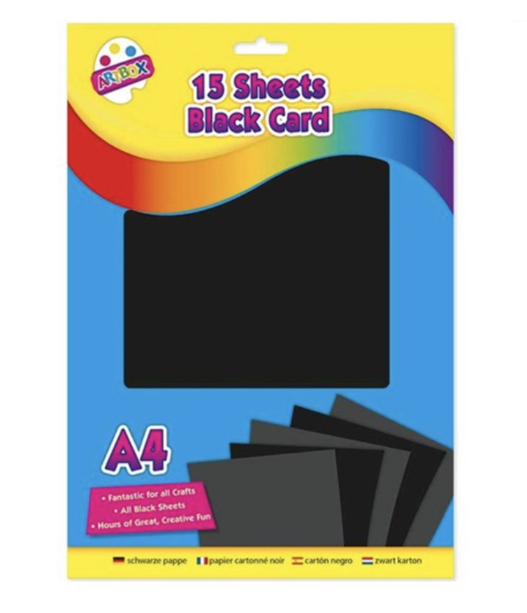 A4 black activity card 15 sheets
