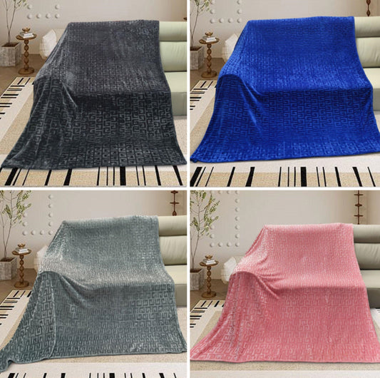 Greek key embossed throw - kingsize
