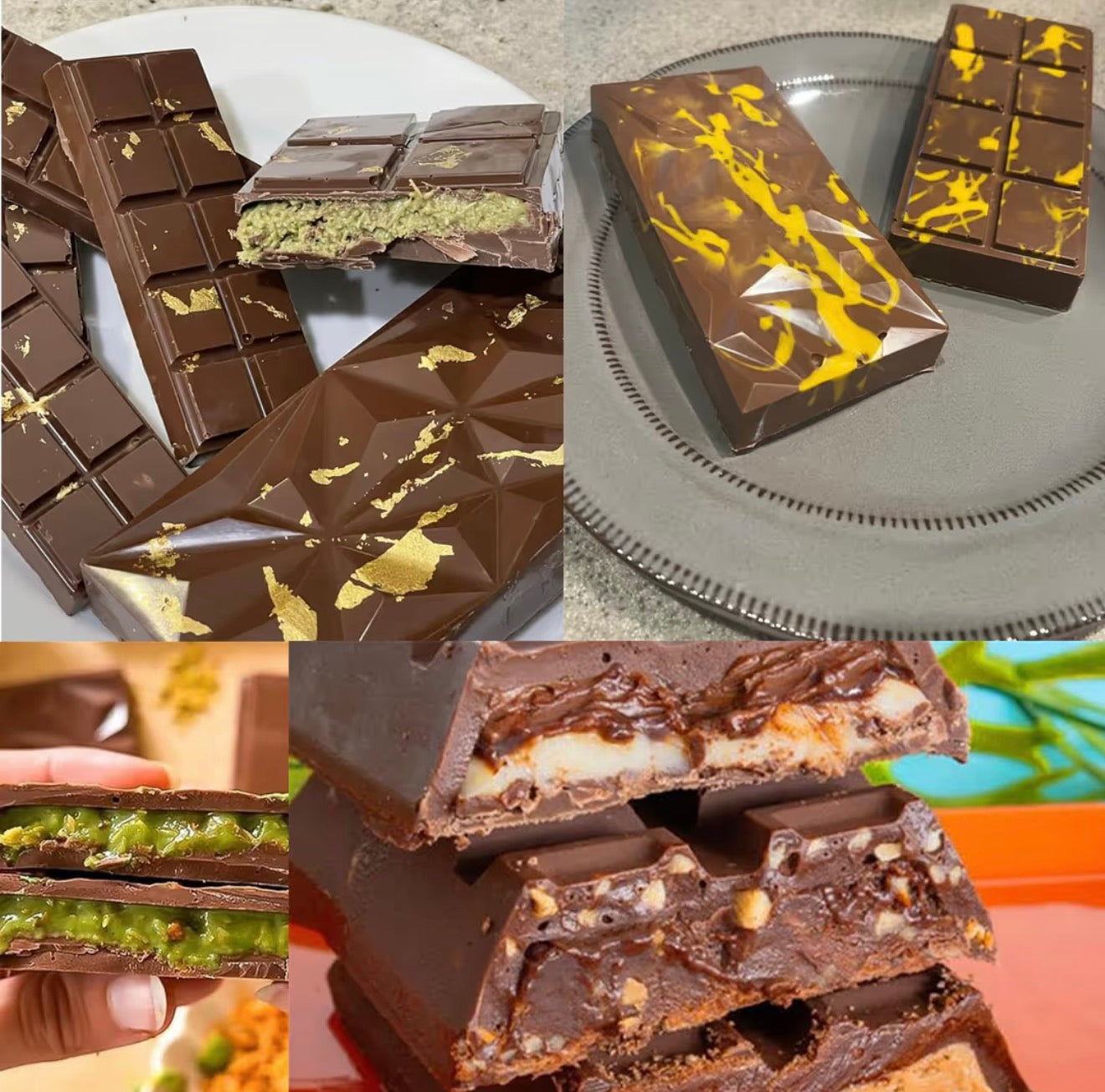 Deep silicone chocolate mould 3 pack.