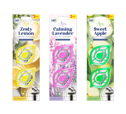 Leaf shape dust bin air fresheners 2 pack