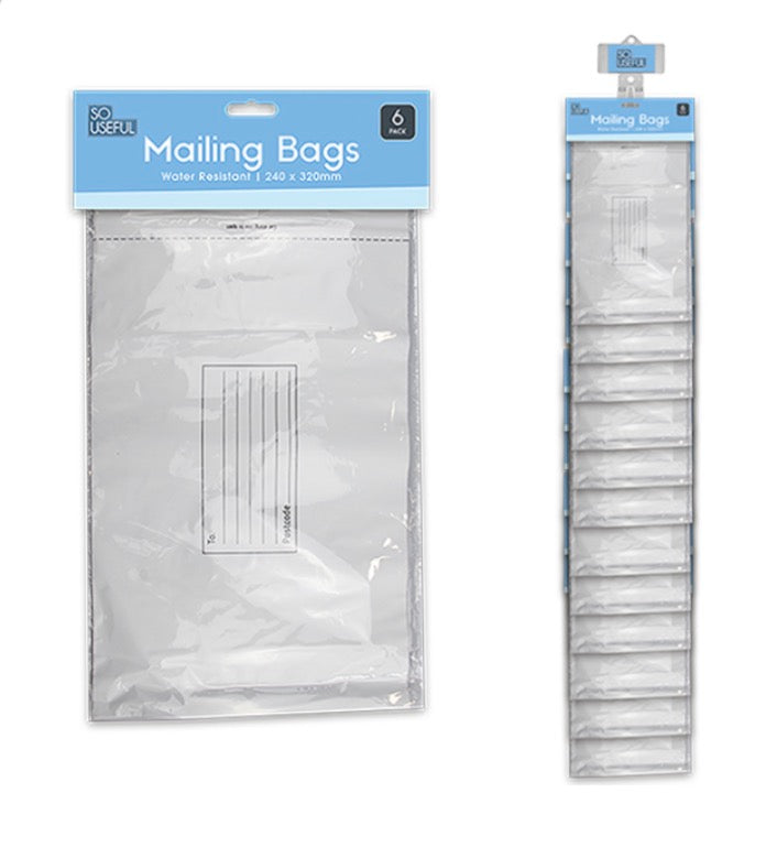 Medium mailing bags 240x320mm 6 pack