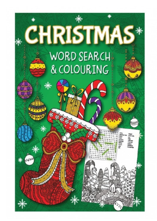 Christmas word search & colouring book